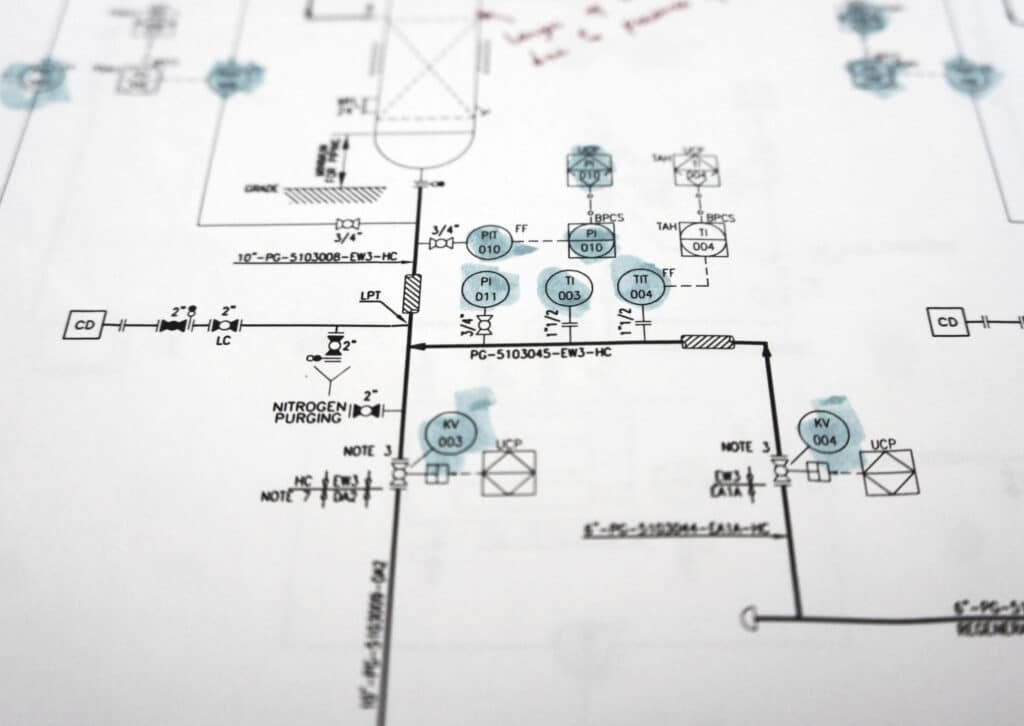 P&ID for a process control loop